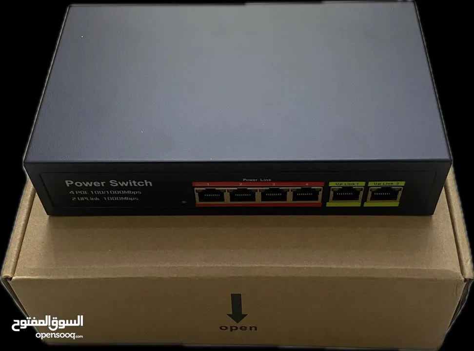 سويتش POE جيجابت 4 قنوات + 2 Uplink   POE SWITCH GIGABIT 4 CHANNELS + 2 UPLINK