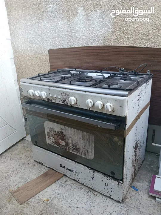 غاز 5 عيون مستعمل مع ساعة وبربيش