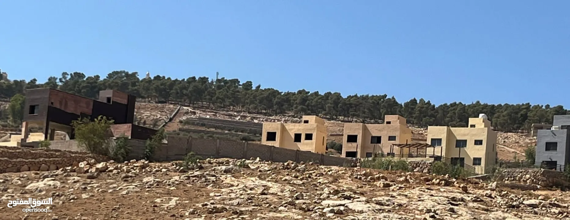 أرض 15دونم لبيع بسمر مغري خلف جامعة جرش وخلف مقام النبي هود في أشجار عمر 30سنه وبجانب شالات