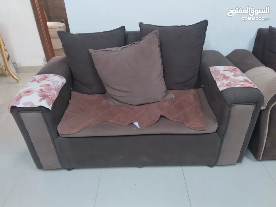 طقم  كنب كامل حرف L + مفردة وثنائية