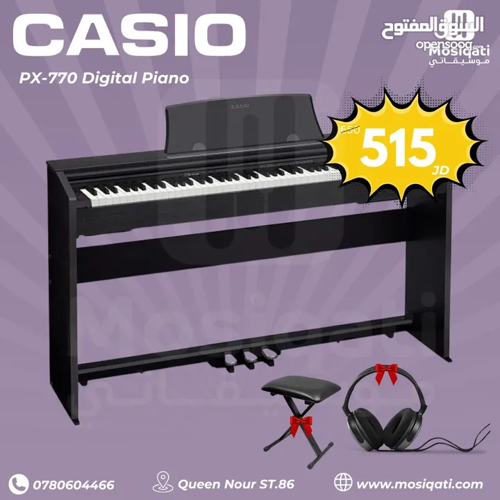 بيانو كاسيو ديجتال Casio Digital Piano مع كرسي وهيدفون