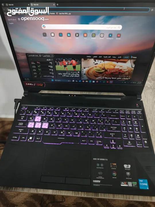 لاب توب ASUS Gaming TUF 15 Gaming  للبيع بحالة ممتازة والتوصيل لجميع انحاء الاردن