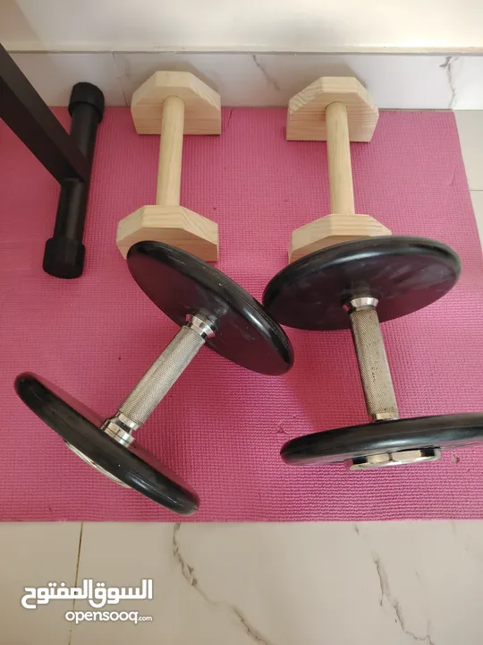 دملبز وقبضة خشبيه للبيع dumbells for sale