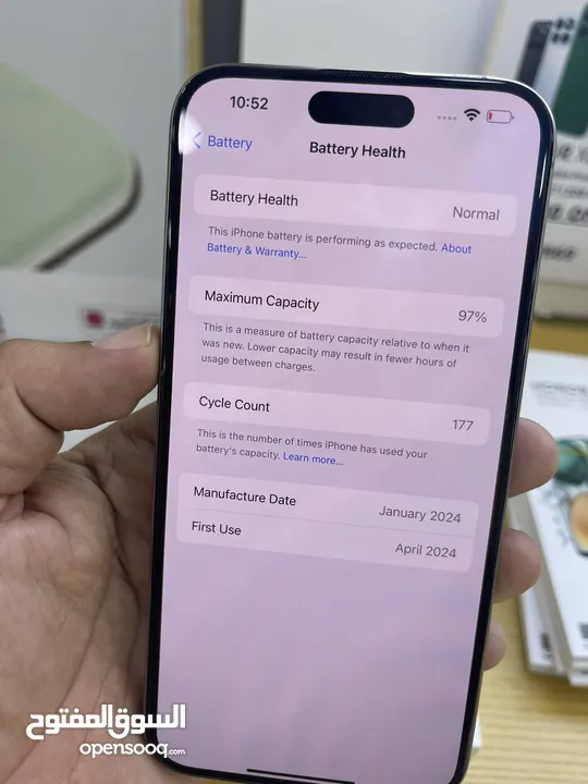 iPhone 15 pro max 256 BH 97% 5 month warrnty