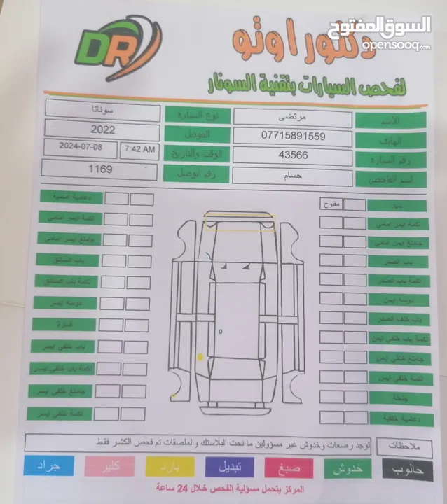 سوناتا كوري موديل 2022 ماشي 21 الف كيلو قابل لزياره  فول مواصفات عدا الفتحه