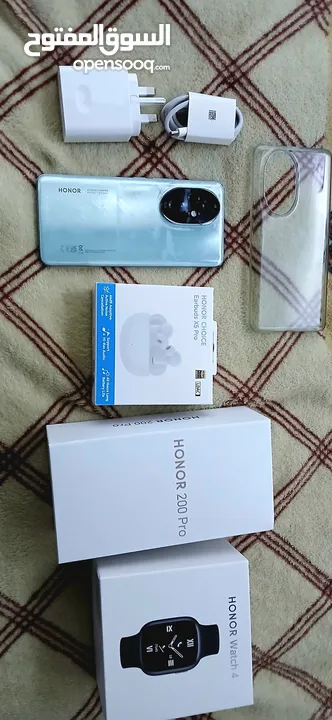 honor 200 pro +watch+earbud