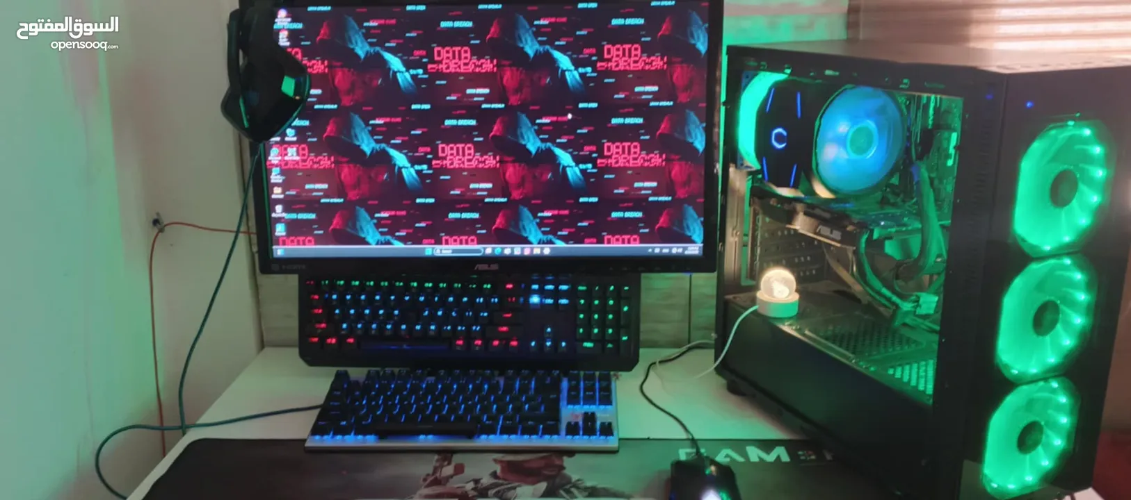 pc gaming يدعم جميع الألعاب على 120وبجوده ممتازه وسعر قابل للتفوض
