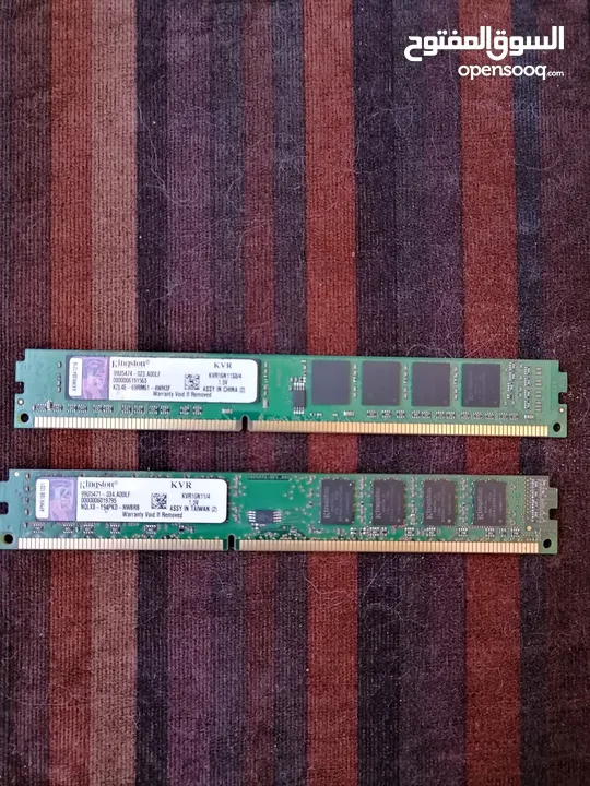 مذر بورد intel مع معالج core i3 -2130 مع مروحه تبريد مع 5 رامات Kingston كل وحده 4 جيجا ...