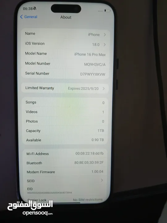 IPHONE promax 16