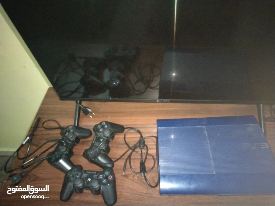 بلاستيشن 3 سلم مع 3 ايادي مستعمل