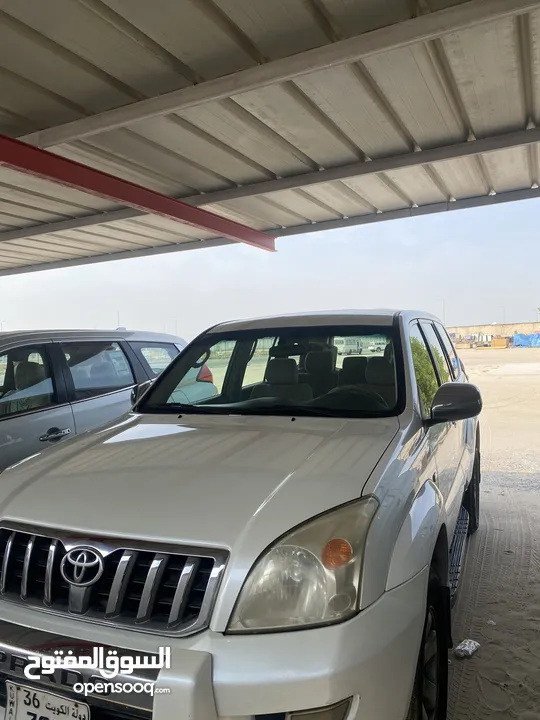 Toyota Prado 2009 White Color سيارة تويوتا برادو 2009 لون أبيض