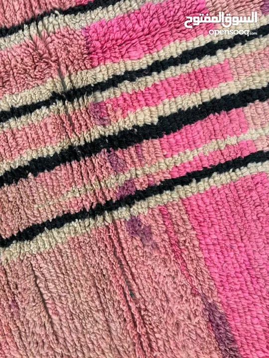 Moroccan handmade Berber Carpet with beautiful pink color and wonderful design