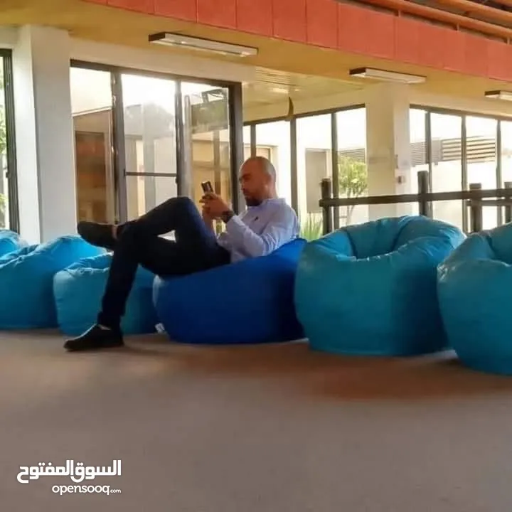 بفات بين باق bean bag مقاعد قماش ووتر بروف محشو بوليسترين. خدمة التوصيل لجميع المحافظات