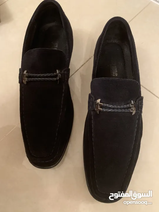 Stacy Adams Navy Blue Leather Suede