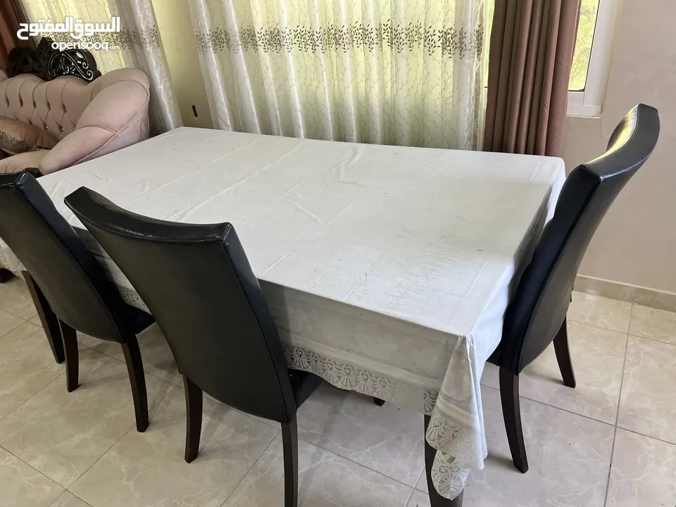 طاولة سفرة 6 كراسي خشب ممتاز وبسعر مناسب