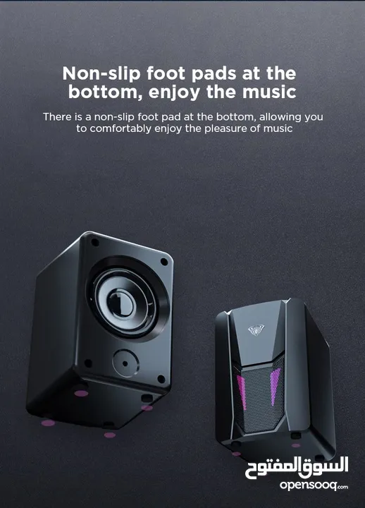 سماعات كمبيوتر جيمنغ  مضيئة مميزة  Aula Speaker N-108 Gaming RGB Lights OG