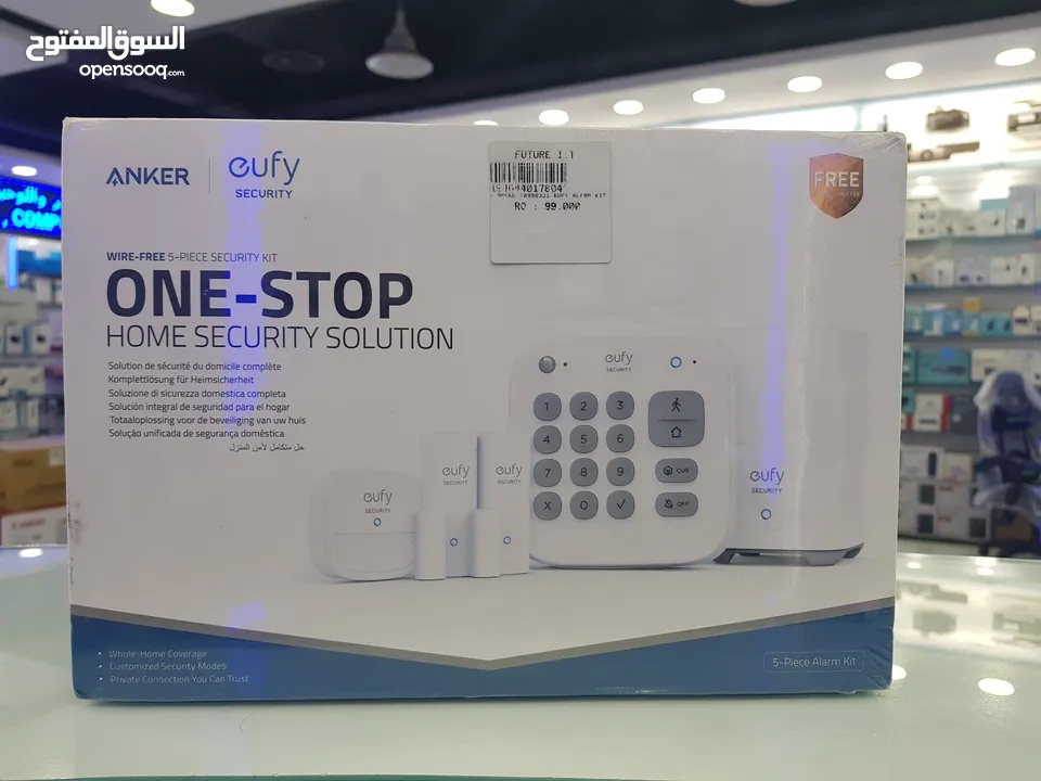 Anker Eufy Wire Free 5 Piece Home Security solution Kit whole- Home Coverage  تغطية المنزل بالكامل