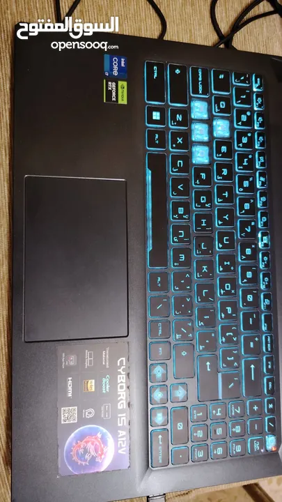 لابتوب جيمنق msi cyborg للبيع الجهاز لقطة كرت 4060 ب معالج i7 12gen
