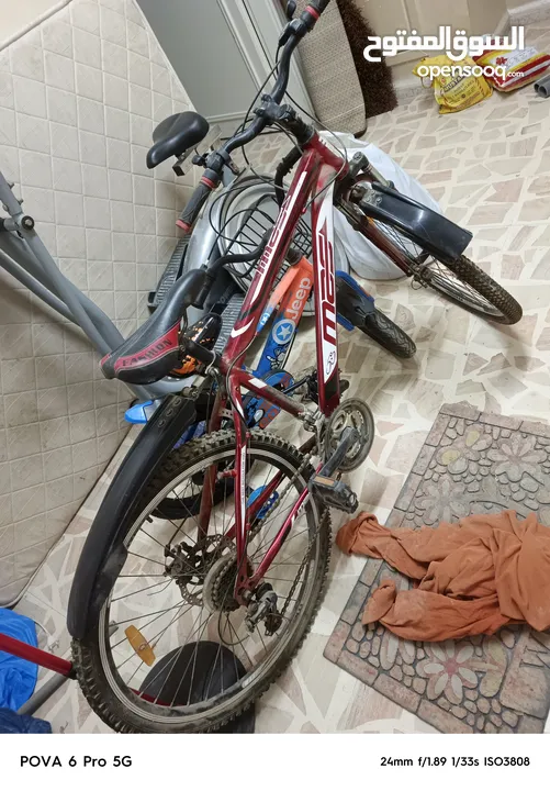 بسكليت جنط 26 نوعيه ممتازه غيارات شيمانو عجال بحالة الوكاله حسب الصور
