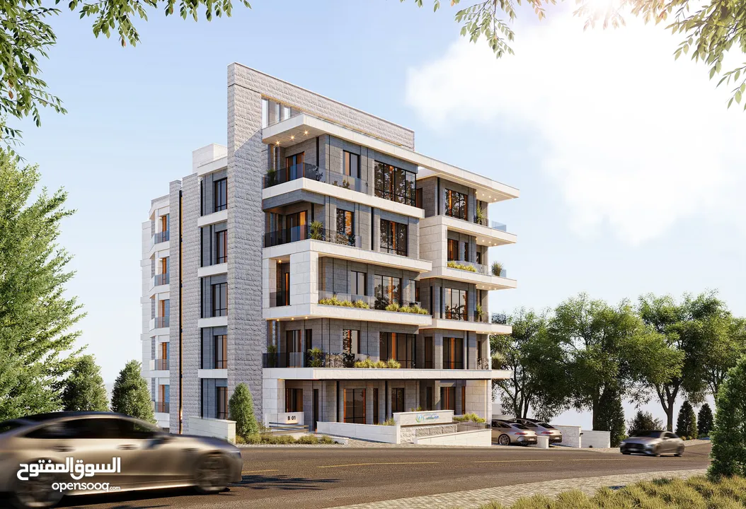 شقة 124 متر مع حديقة 90 متر للبيع في الشرفة بالقرب من شارع القدس و المدرسة الانجليزية و المجمع الطبي