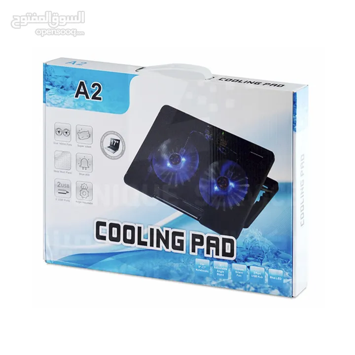 مروحة تبريد مناسبة للهواتف التاب و اللابتوب Cooling Pad A2 Fits 9 to 17 Inch