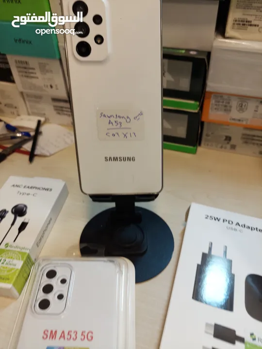 اخو الجديد Samsung A53 5G رام 12 و 16 جيجا 128 و 256 بدون كرتونه هدية كفر ولزقة وشاحن الاصلي وتوصيل