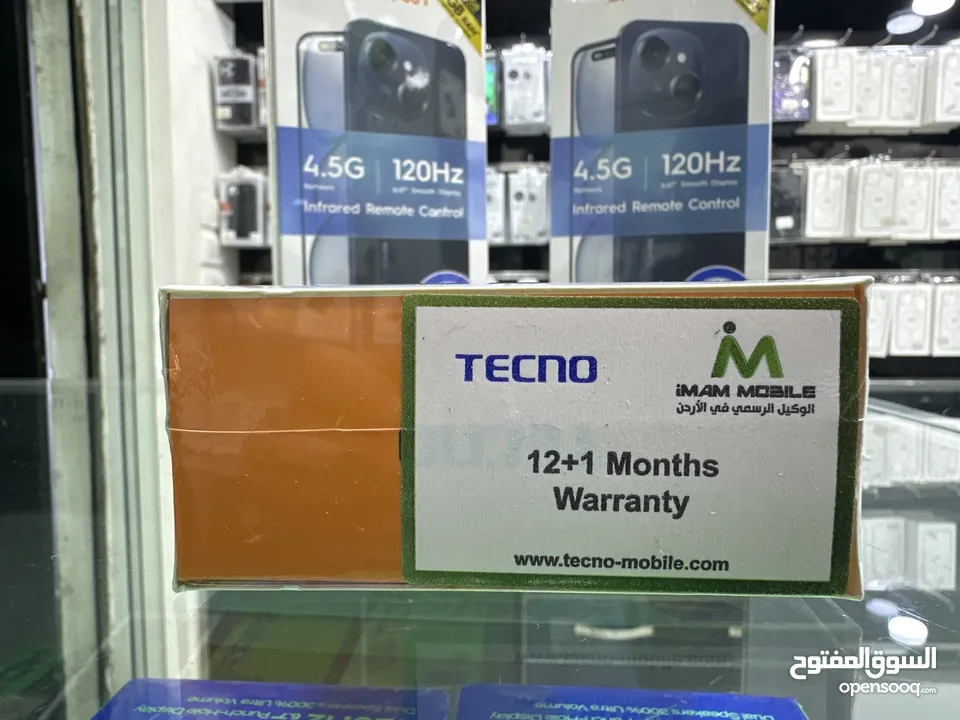Tecno spark go1   ‎سعة التخزين الداخلية (128GB)