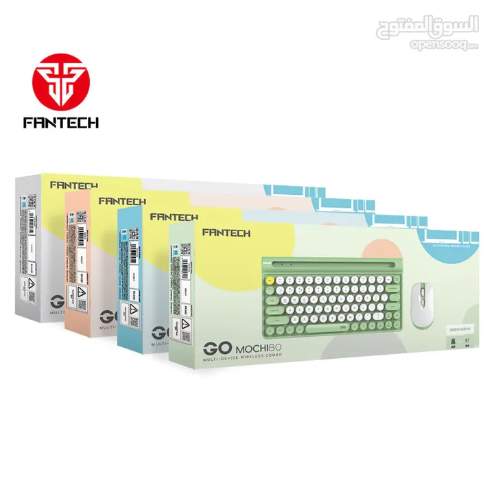 Fantech MOCHI 80Keys WK897 Wireless Keyboard Mouse Combo Set For Windows يعمل على جميع الاجهزة