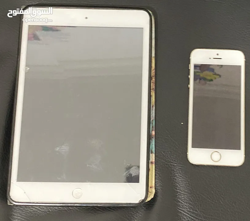 جهازين ايفون 5s و ايباد ميني سكراب   ‏Two iPhone 5s and an iPad mini scrap
