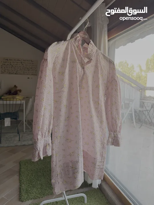 Pink floral Shirt Dress