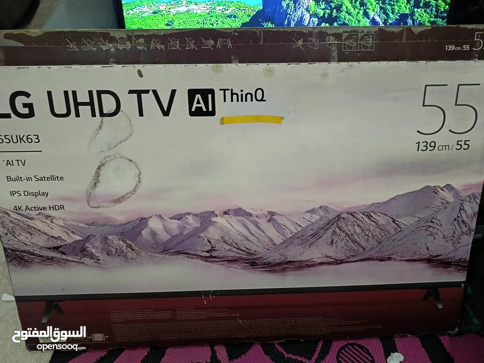 شاشه lg سمارت 55 بوصه 4k  استخدام راقي بالريموت الماجيك والكرتون فقط