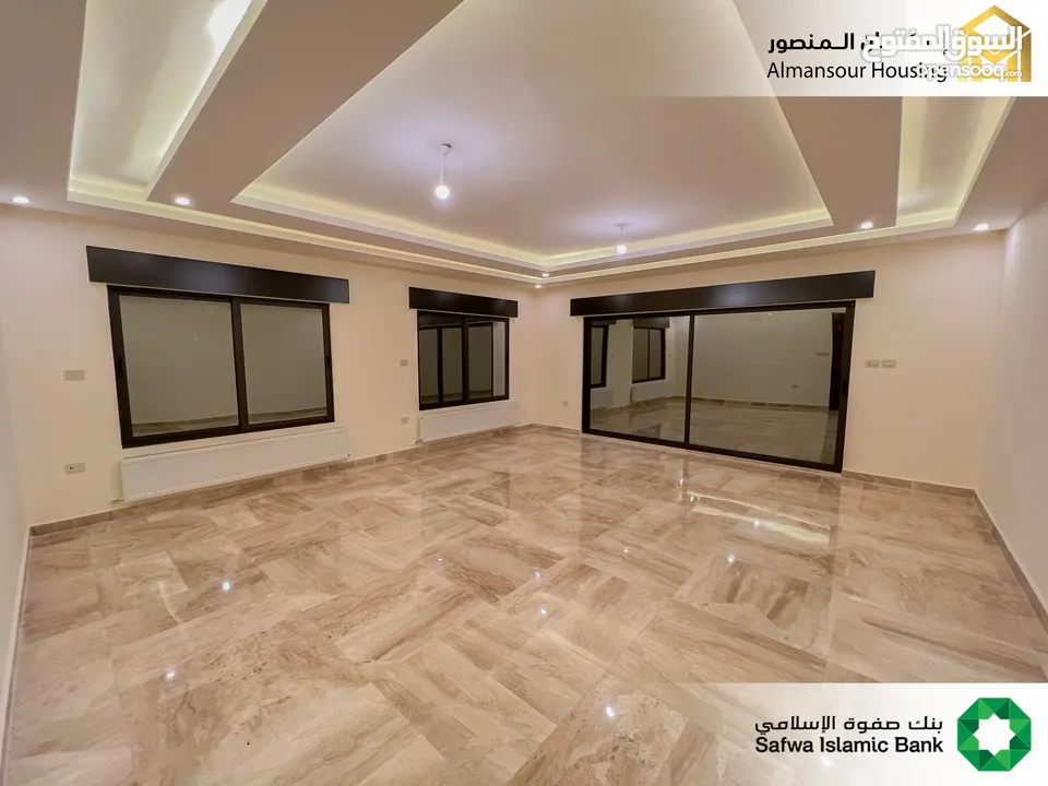 شقة شبه ارضي 235م2 للبيع في منطقة حي المخيل / مشروع النخيل 27 ( إسكان المنصور )