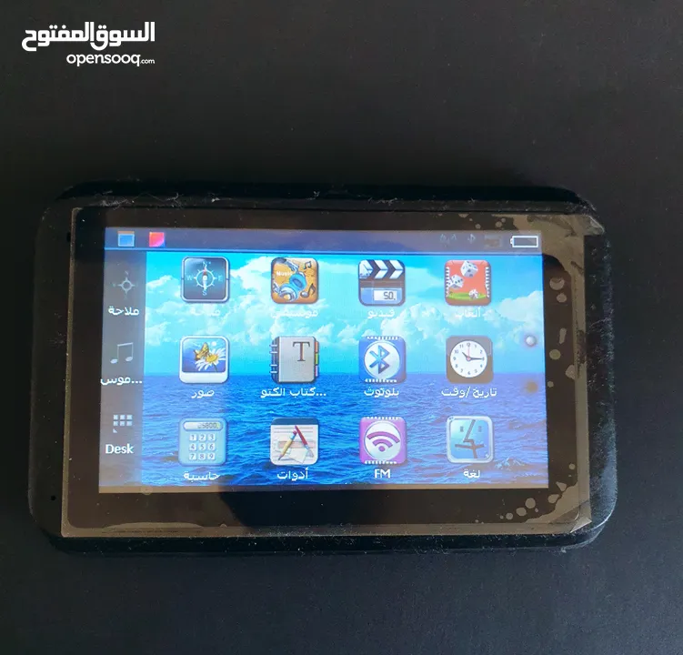 جهاز GPS ملاحة احترافي بشاشة لمس عالية الدقة (800×480) مزود بتلفزيون رقمي