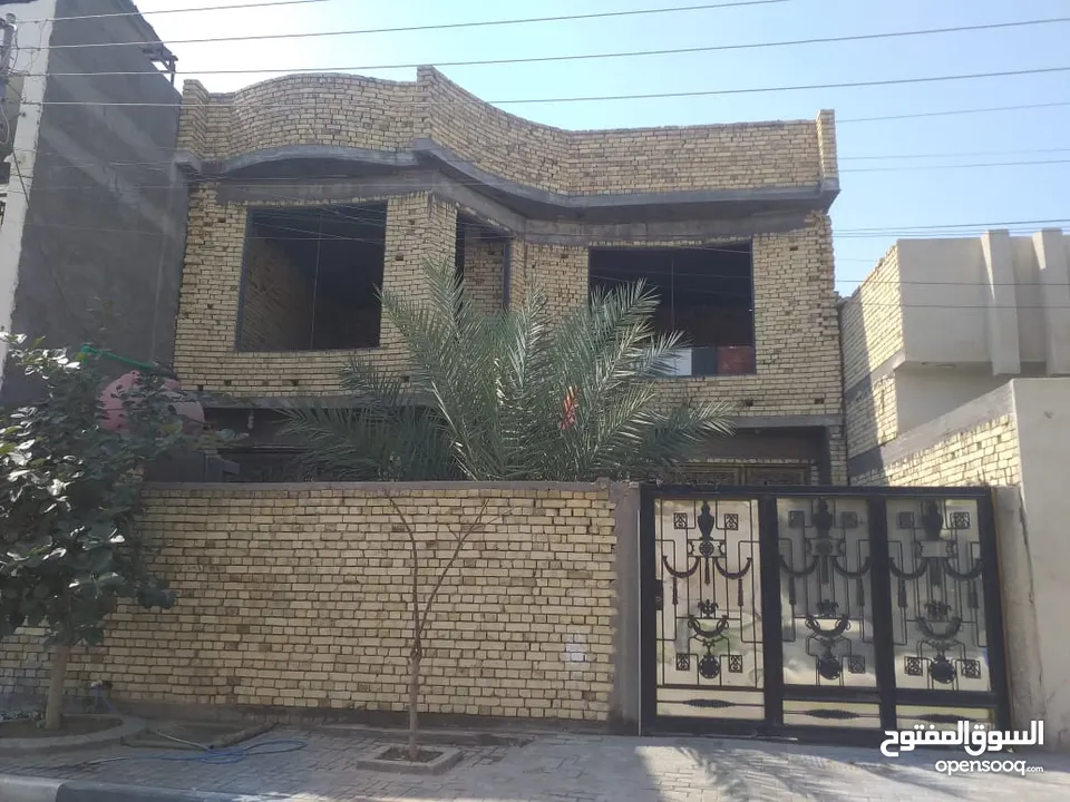 رقم القطعة 3673 بيت للبيع في ياسين خريبط طابقين طابوق الأول كامل والثاني هيكل المساحة 200 متر