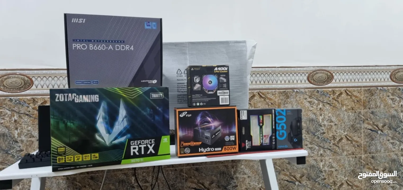 تجميعه 3070ti مع شاشه واكسسوارات سيت اب كامل شوف وصف