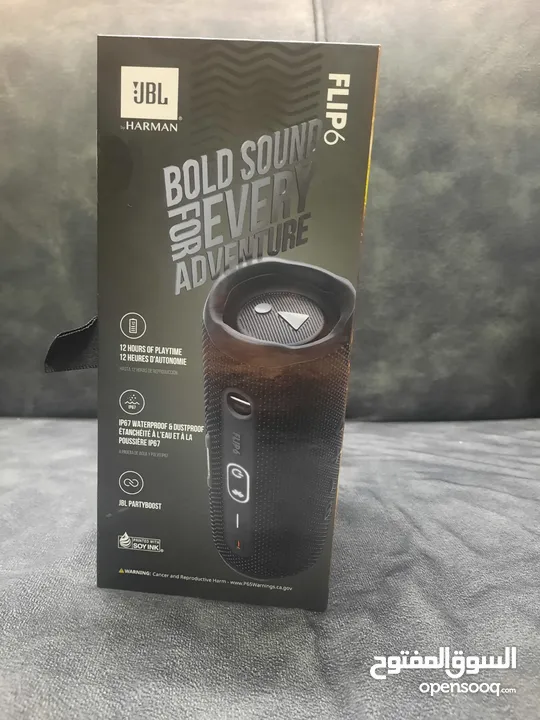 سماعة مكبر صوت سبيكر بلوتوث الغنية عن التعريف JBL HARMAN FLIP 6 مقاوم للماء والغبار