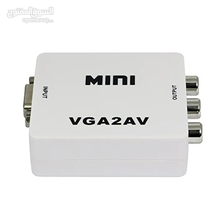 تحويلة من VGA  إلى AV  نوع mini مع مخرج صوت3.5ملم