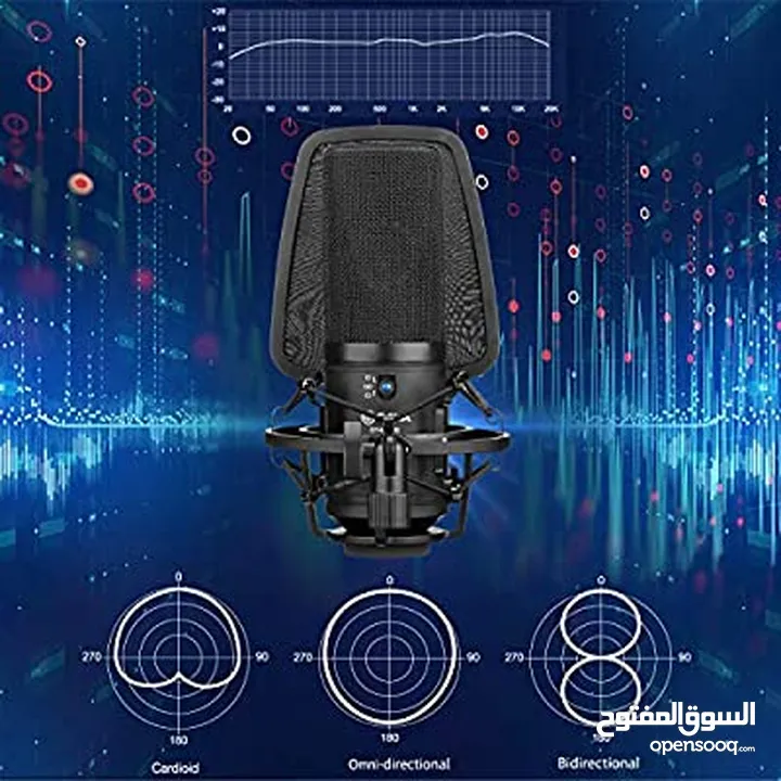 ميكرفون تسجيل احترافي  BOYA مايك  Boya Cardioid Condenser Microphone Studio Audi