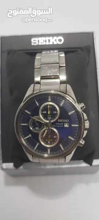 ساعه سيكو سولار كرونوغراف SEIKO SOLAR ياباني اصلي  تعمل بالضوء الطبيعي والاصطناعي