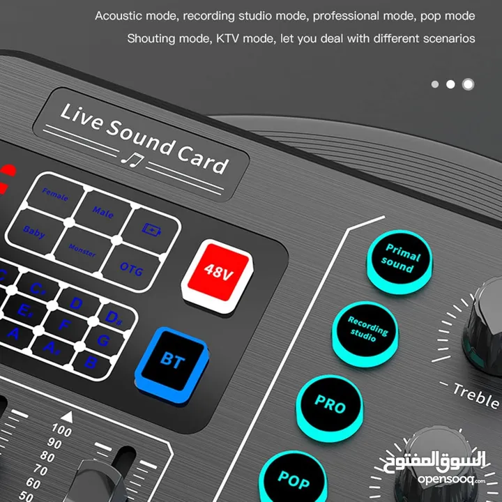 كرت صوت للبث المباشر و التيكتوك والتسجيل Live Sound Card with M3