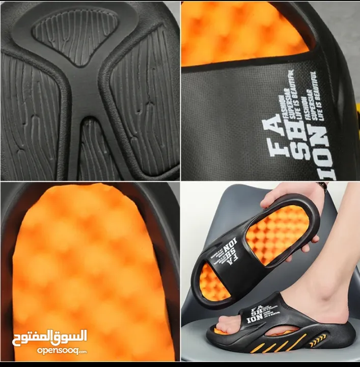 Men's massage slippers indoor and outdoor sandals good quality now available in Oman cash on deliver