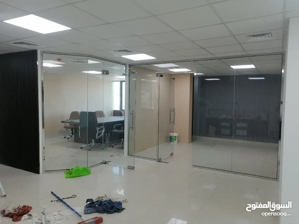 Office design ,Glass partition, Gypsum work, AC Duct