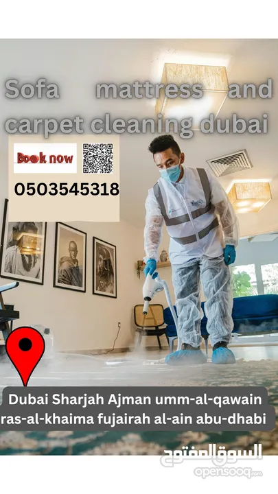 Sofa mattress carpet ac duct apartment villa office cleaning service dubai