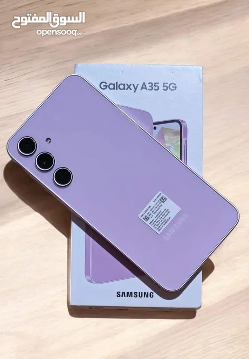 مشغل اخو الجديد Samsung A35 5G رام 16 جيجا  256 أغراضة والكرتونه الأصلية مكفول متوفر توصيل