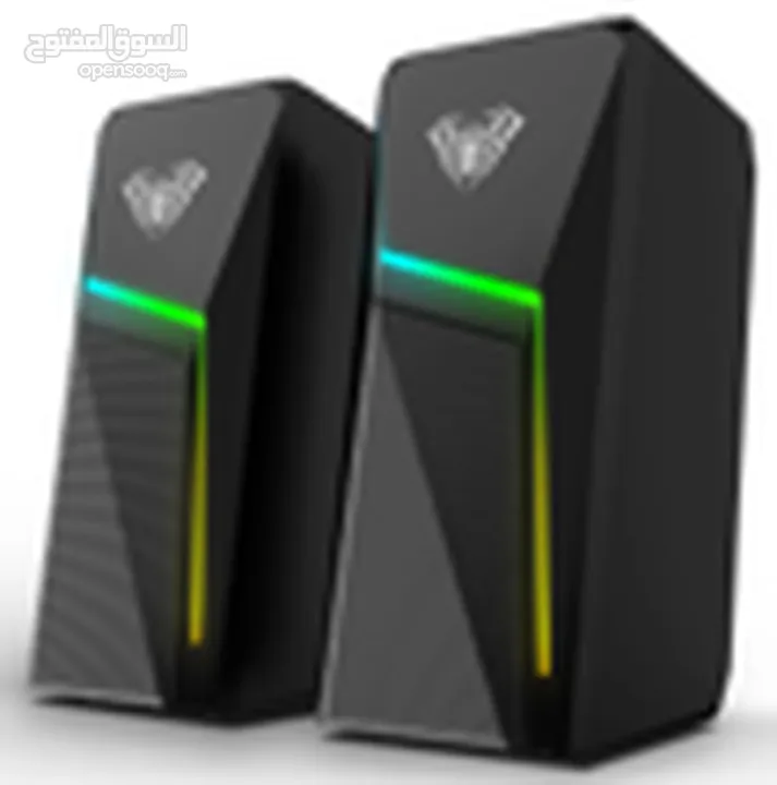 سماعات كمبيوتر جيمنغ  مضيئة مميزة  Aula Speaker N-521 Gaming RGB Lights OG