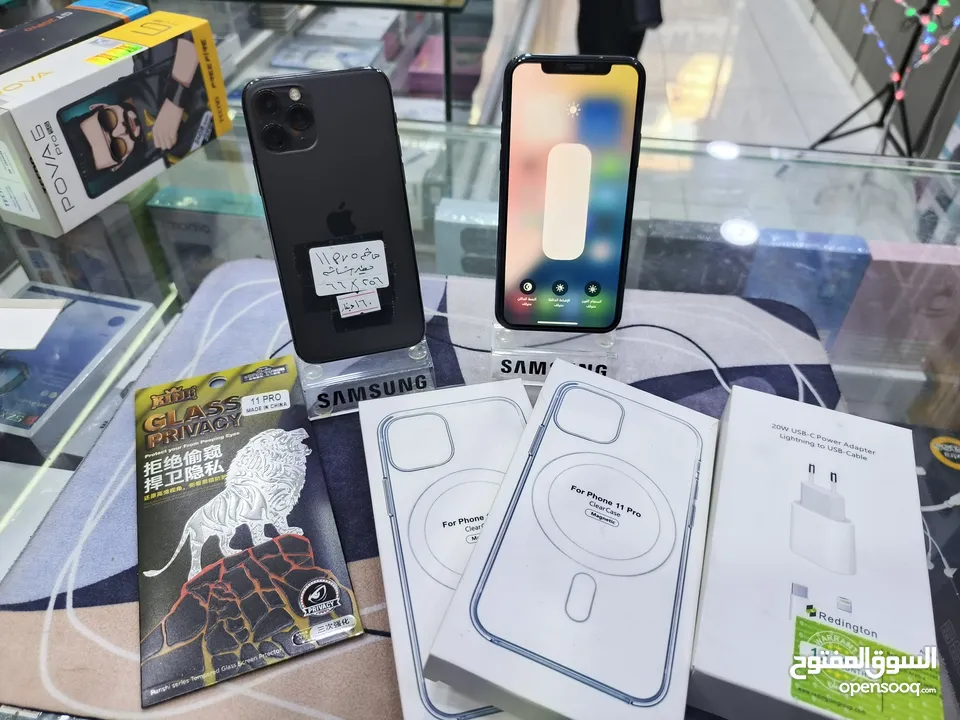 تفاح الاصلي عناا Iphone 11 pro جيجا 64 بطارية 72 مش مفتوح فحص الحبه معها بكج هدية متوفر توصيل