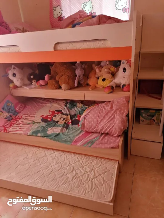 سرير ثلاث طوابق : اثاث وغرف نوم اطفال مستعمل : مسقط الموالح (208964174)