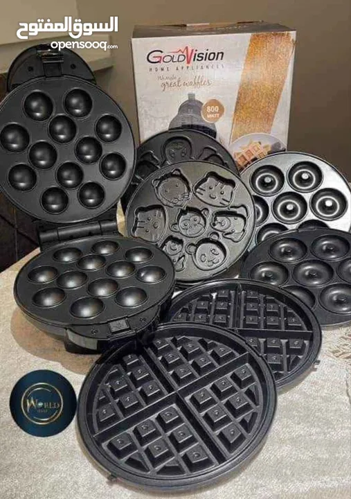 صانع الحلويات الأصلي – 4 قوالب  بانكيك • دونات • وافل • فشافيش... كل الحلويات بلمسة زر!