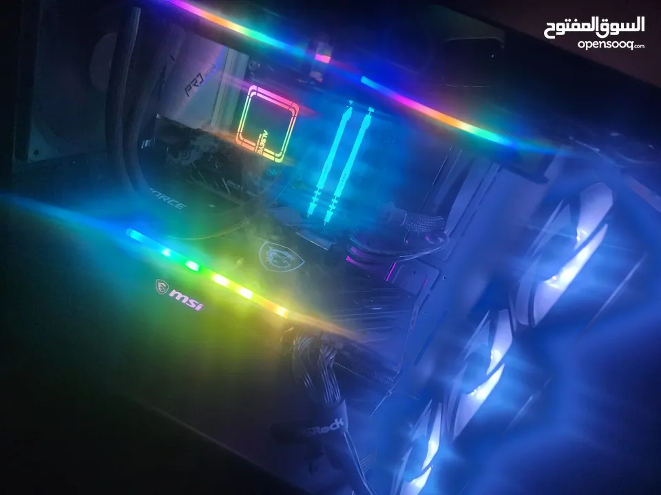 pc gaming and designer  with intel i9 مع 2نظام تبريد مائي وهوائي  و مساحة تخزين 1500 جيجا