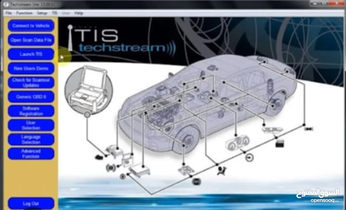 يتوفر لدينا  وصلة Techstream_wifi_USB تقوم بأعطاء تقارير مفصلة عن الاعطال
